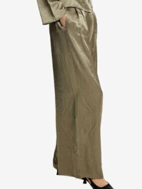 Selected Femme Selene High Waist Wide Pant Light Green size 38